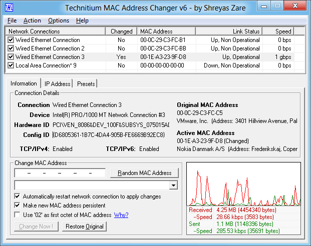 How to change your MAC address in Windows 10