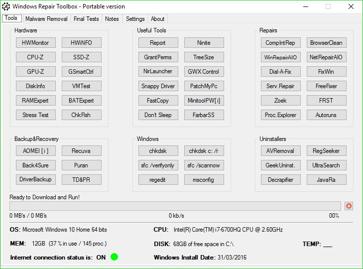Windows Repair Toolkit CNET Download