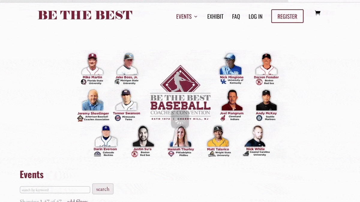 Be the Best Baseball Schedule Released! Be The Best Events