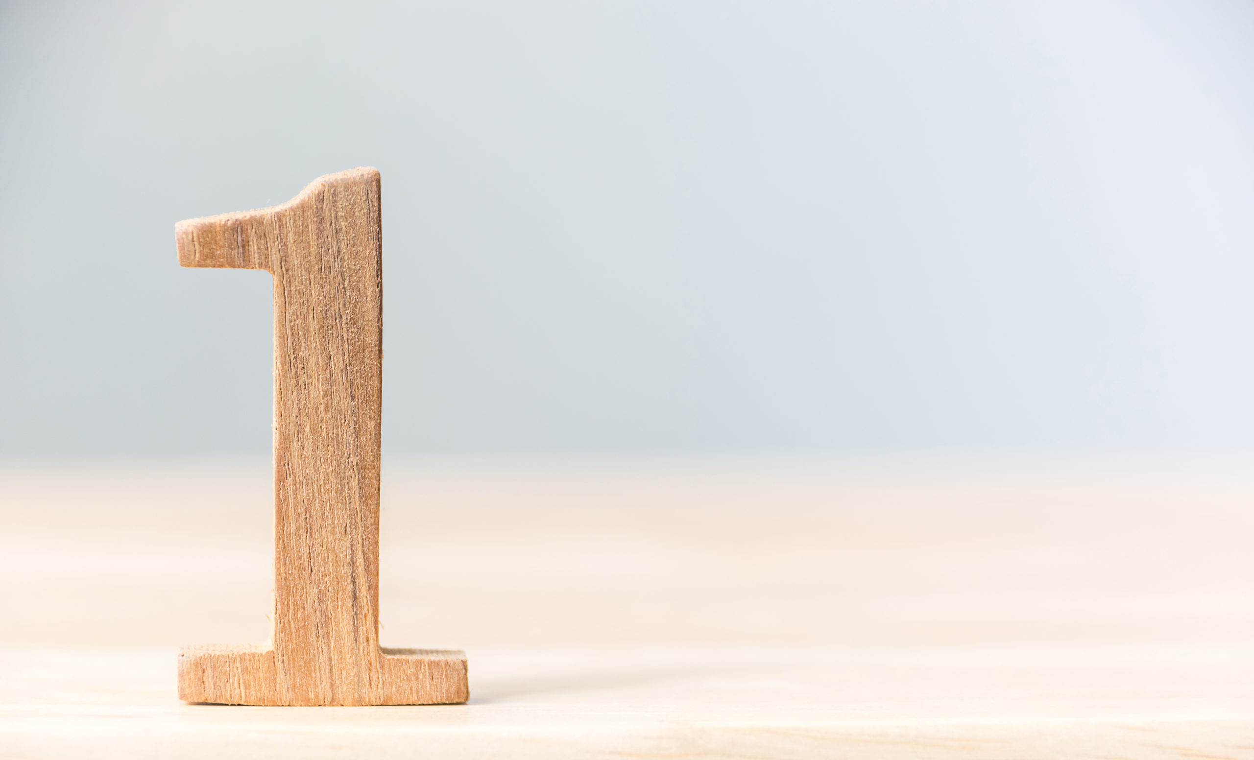 Number one wood material on table, Concept top winner success, Copy