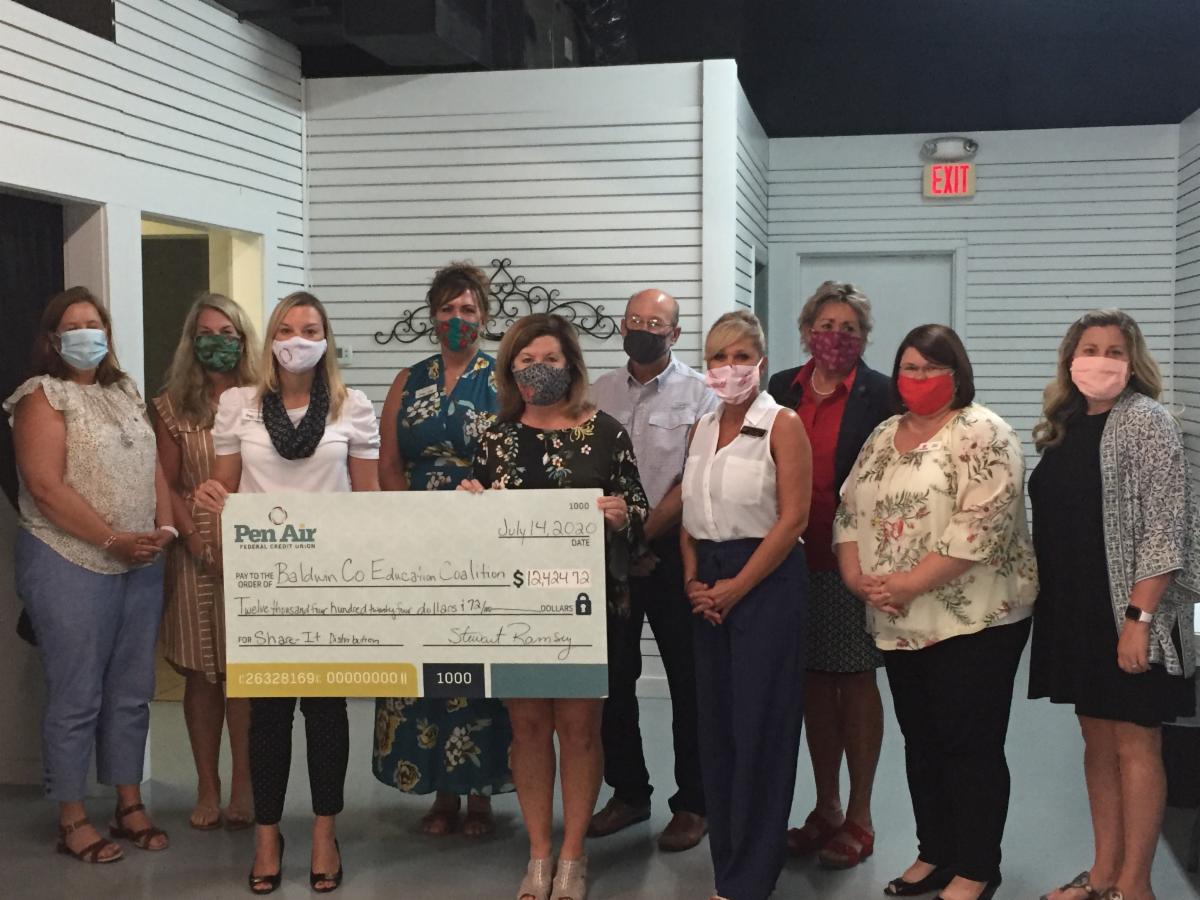 Pen Air Federal Credit Union donates 12,424 to Baldwin County