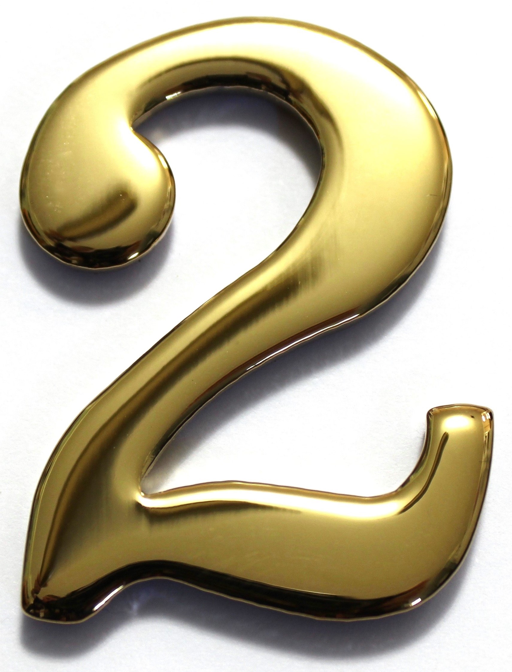 Two Inch Brass Mailbox Number Two by Better Box Mailboxes