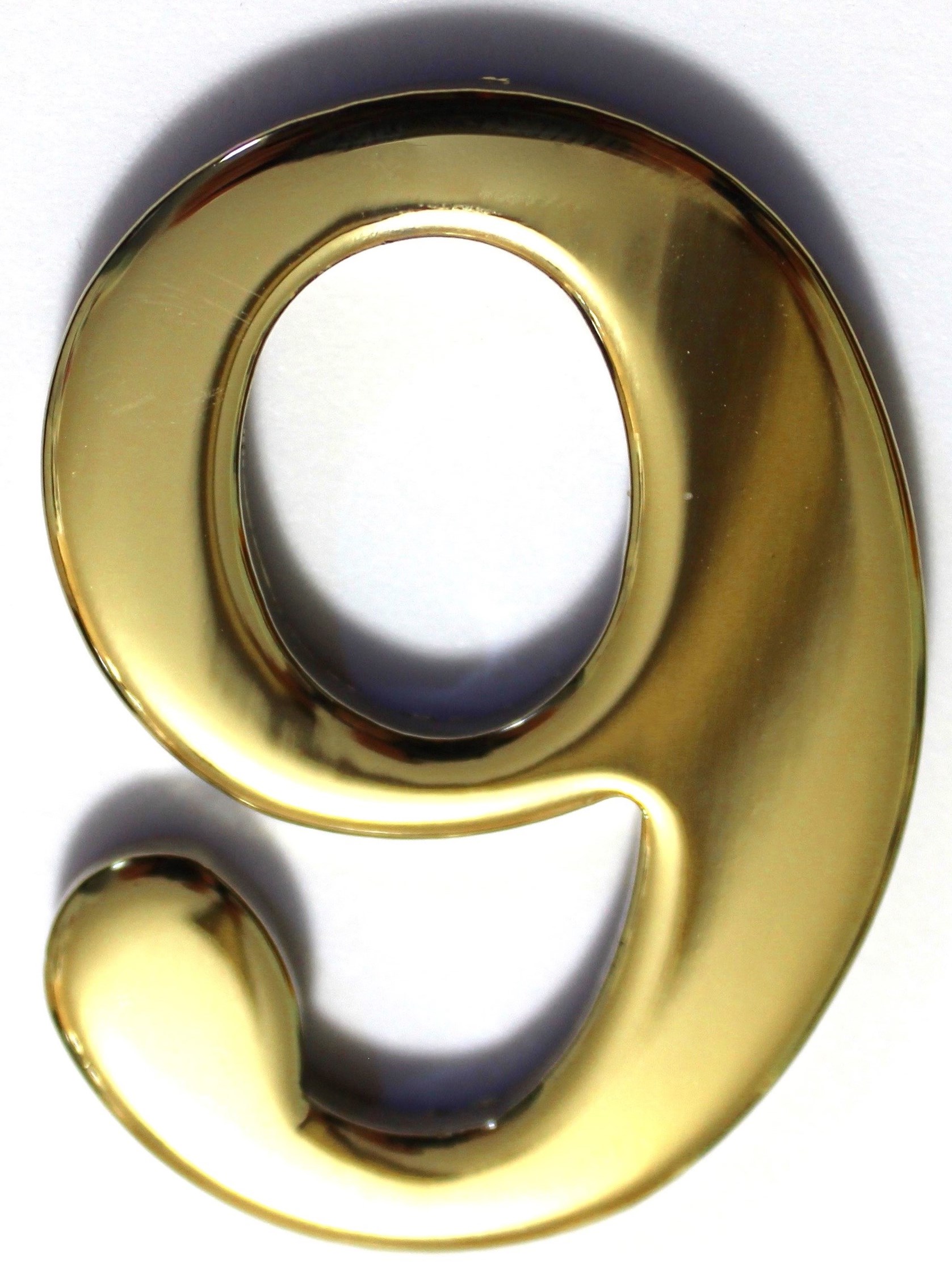 Two Inch Brass Mailbox Number Nine by Better Box Mailboxes