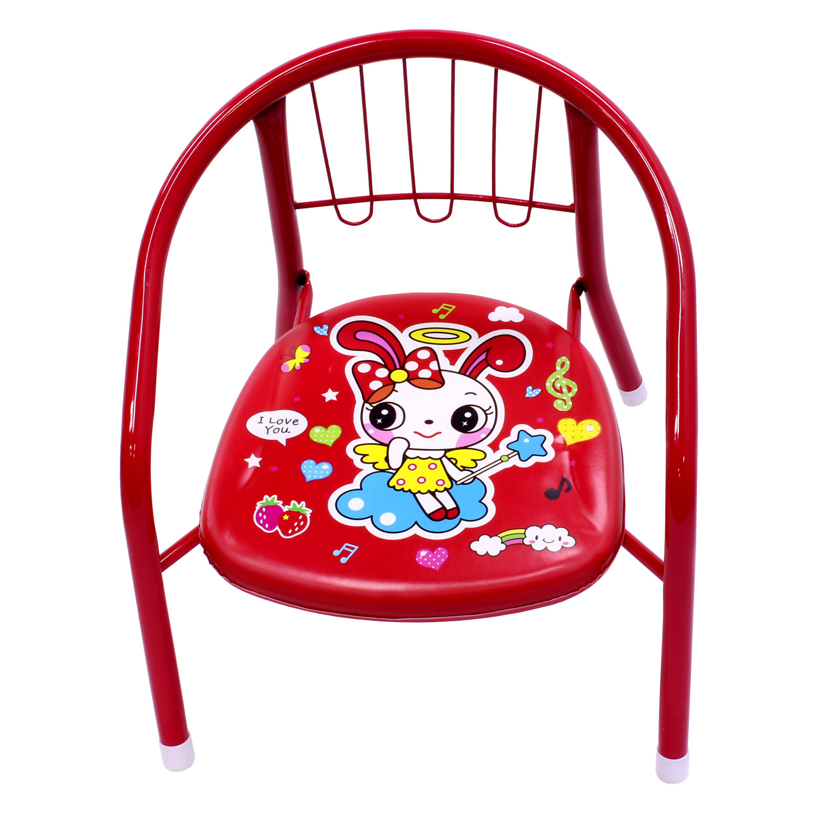 Kids/Kiddies Cushioned Metal Chair with Squeaky SoundRed Better Buys