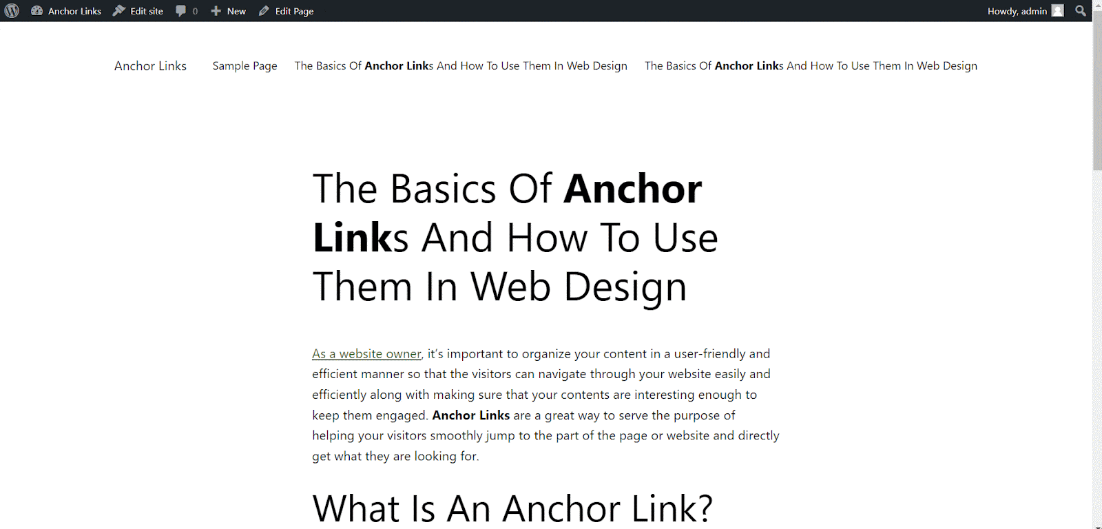 Basics Of Anchor Links And How To Use Them In  Design
