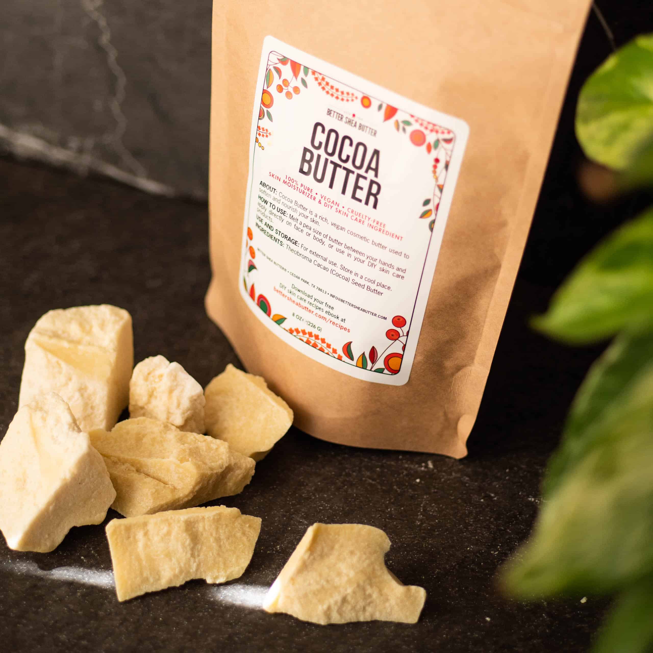 Organic Cocoa Butter Raw, Pure & Unrefined Better Shea Butter