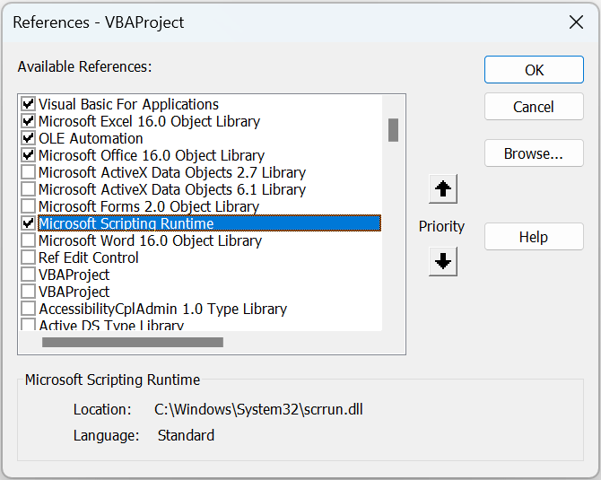 VBA Files & Directories File System Object