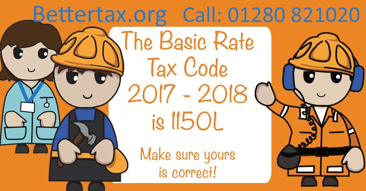 HMRC Tax Code for 2017 2018 1150L Bettertax