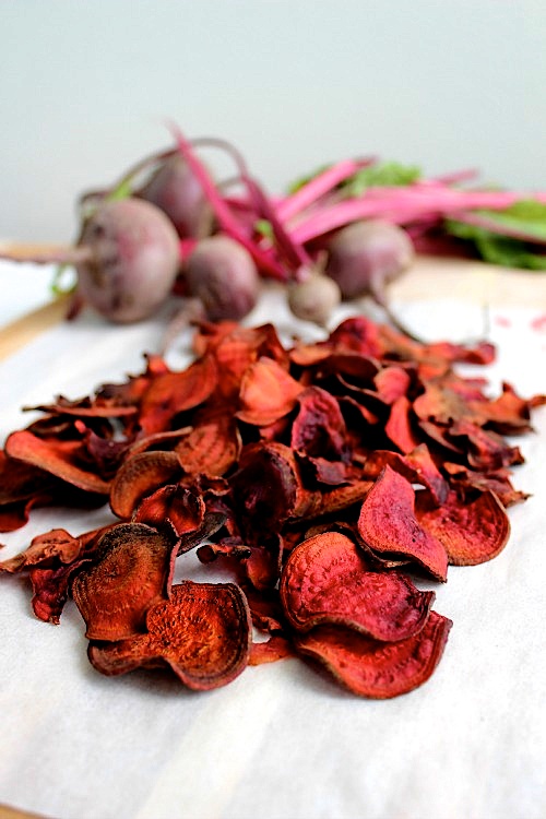 Healthy Homemade Oven Baked Beet Chips Better with Cake