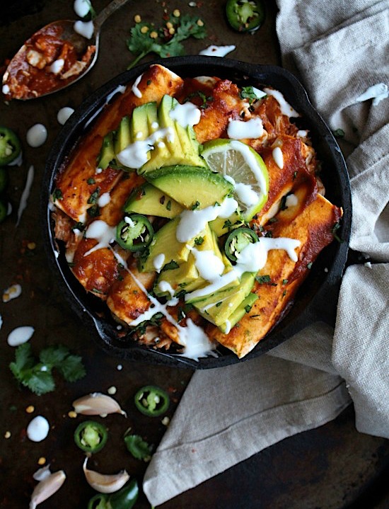 Easy {Gluten Free} Chipotle Chicken Enchiladas Better with Cake