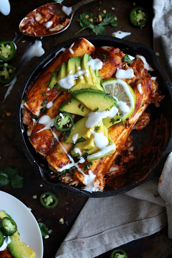 Easy {Gluten Free} Chipotle Chicken Enchiladas Better with Cake