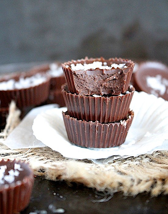 Dark Chocolate Tahini Fudge Bites {Dairy Free Sugar Free Gluten