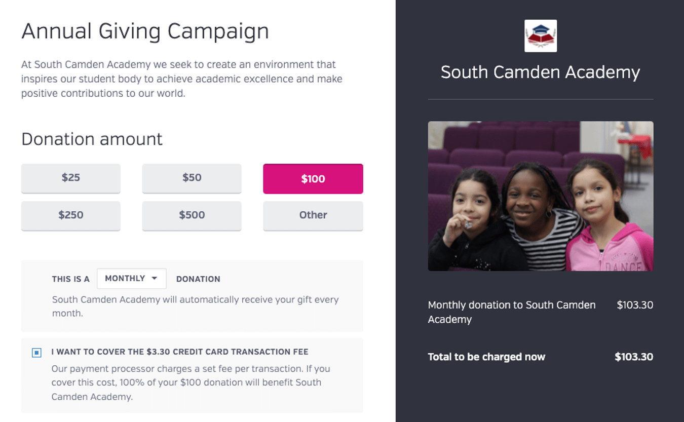 Simple, Effective Nonprofit Giving Pages