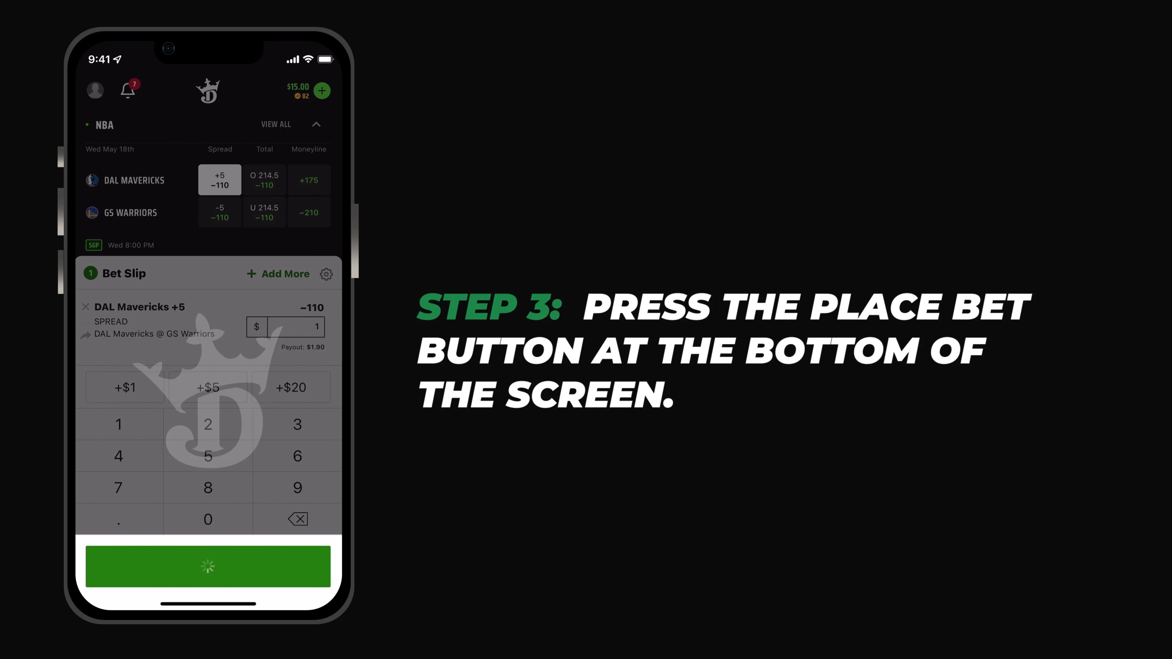 How To Place A Straight Bet at DraftKings Sportsbook