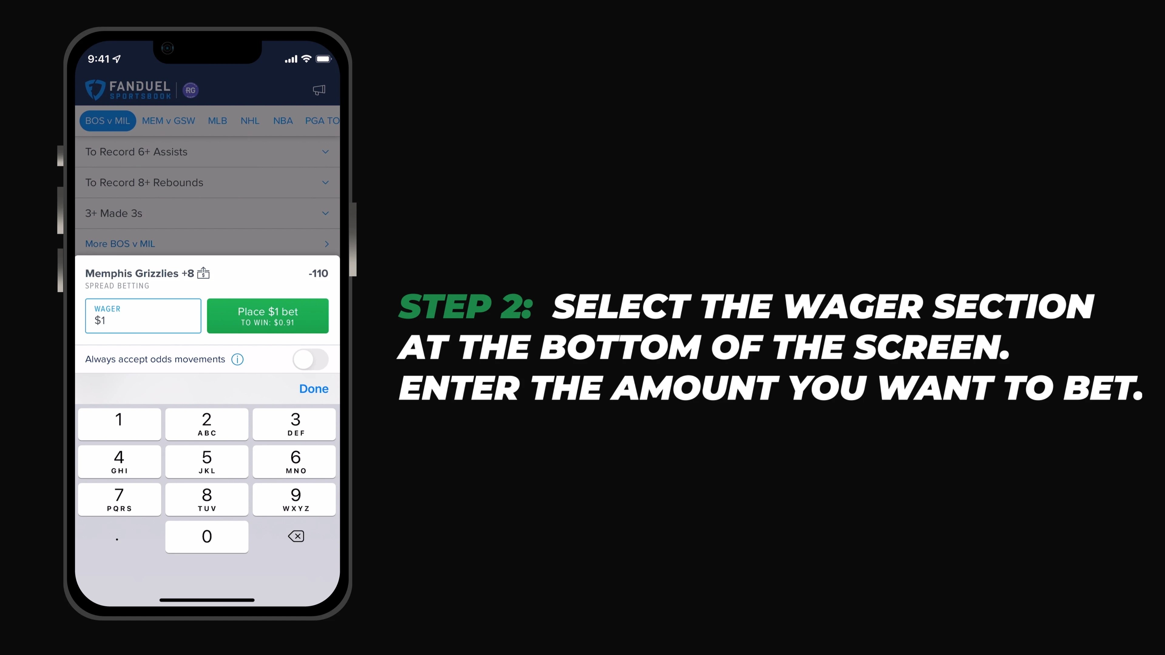 How To Place A Straight Bet on FanDuel