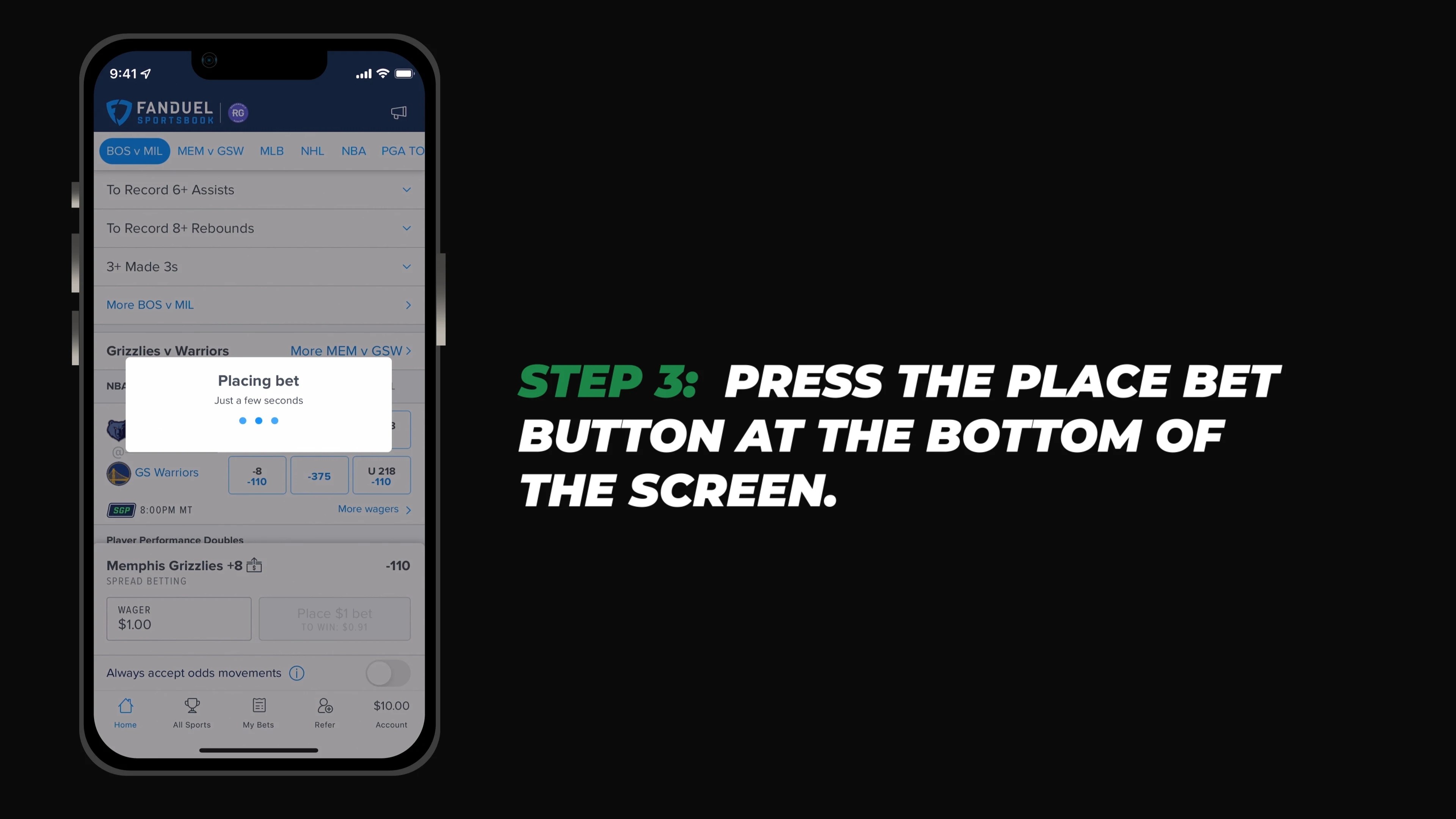 How To Place A Straight Bet on FanDuel