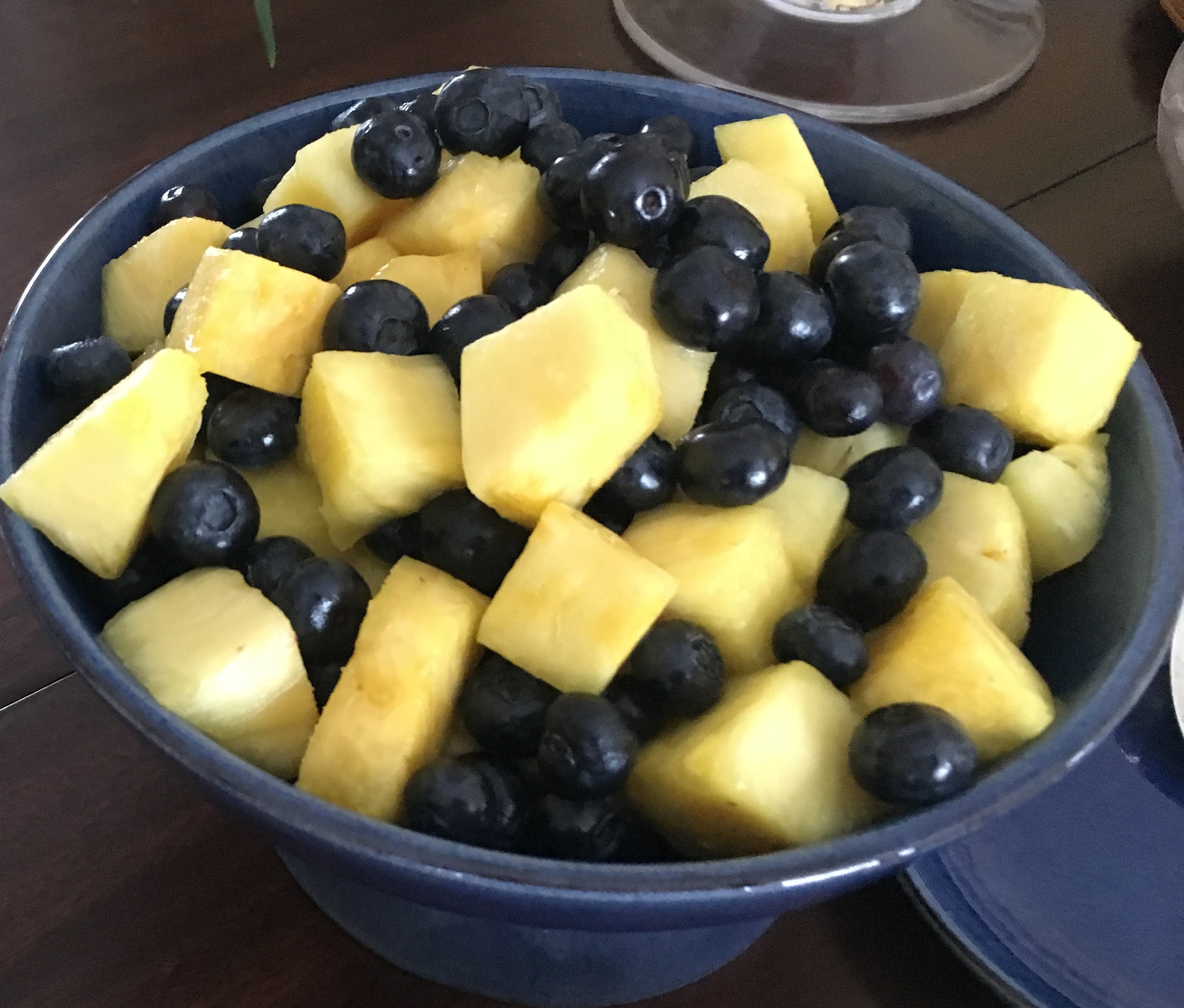 Fresh pineapple and Blueberries Betty Rosbottom