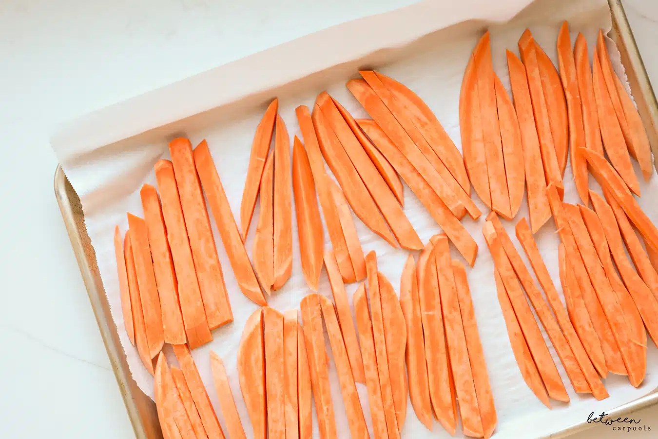 How to Cut Sweet Potato Fries Step By Step Between Carpools