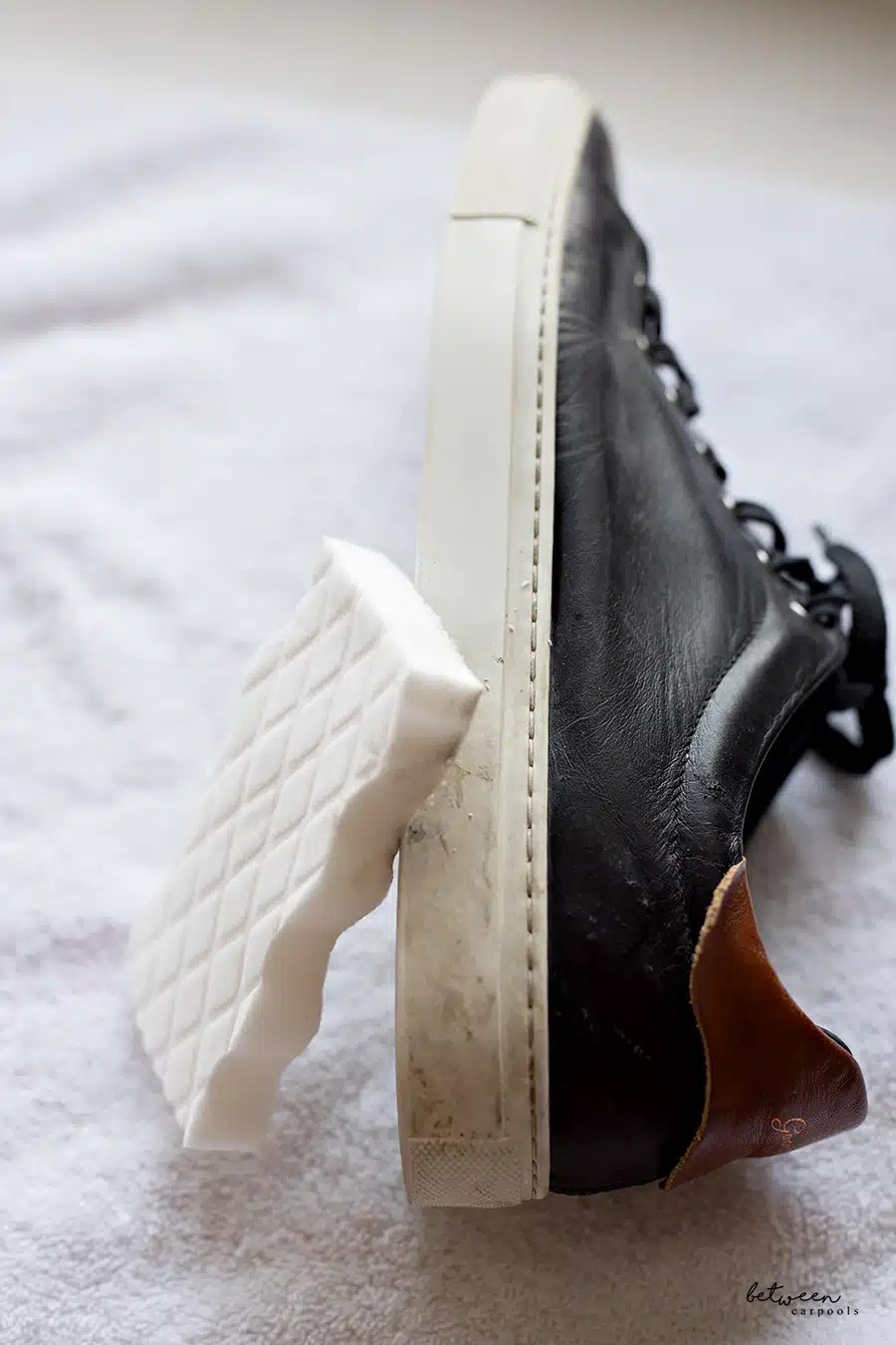The Best Way to Clean The White Soles of Your Shoes Between Carpools