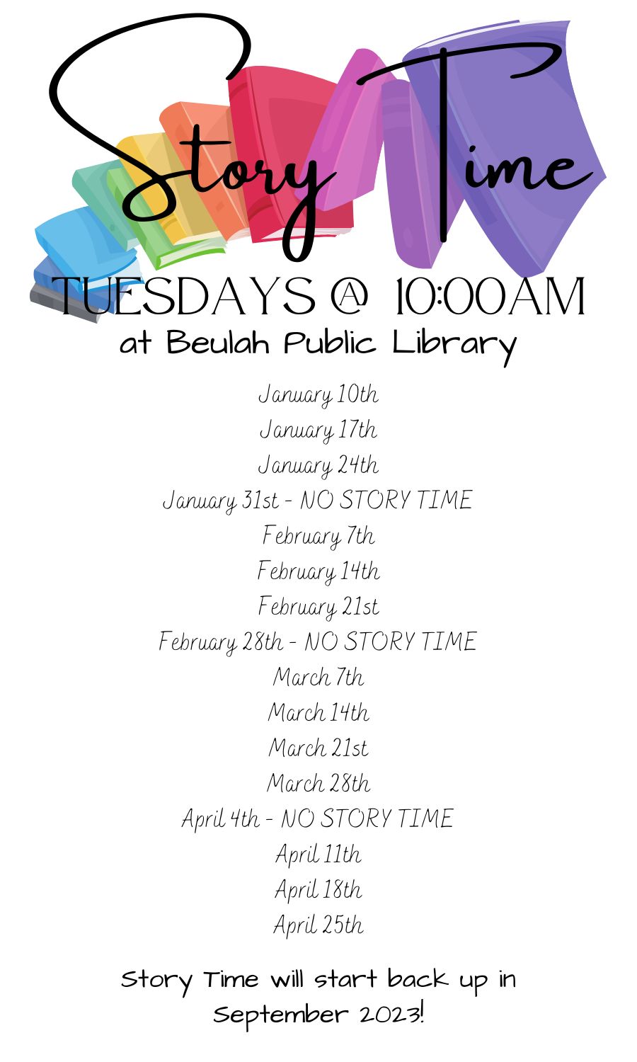 Story Time Beulah Public Library