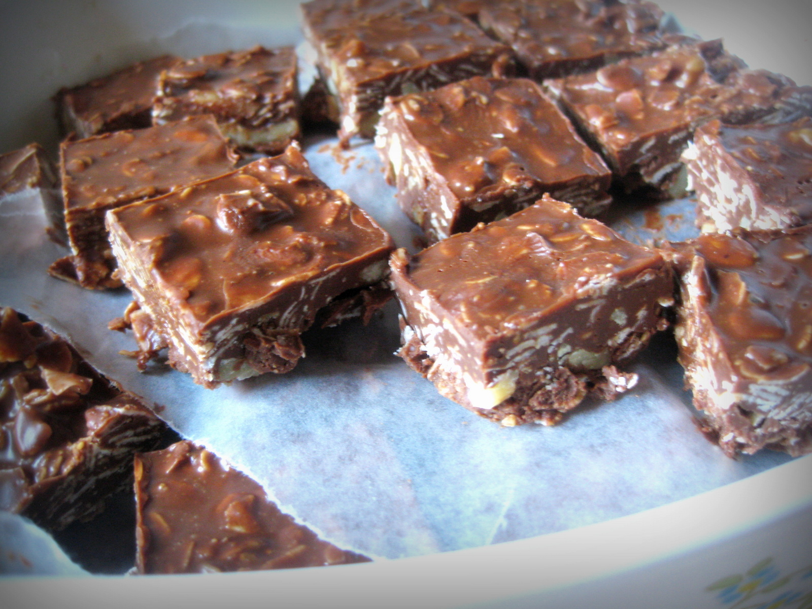 Bev's Recipe Collection » Best Ever Chocolate Oatmeal NoBake Bars