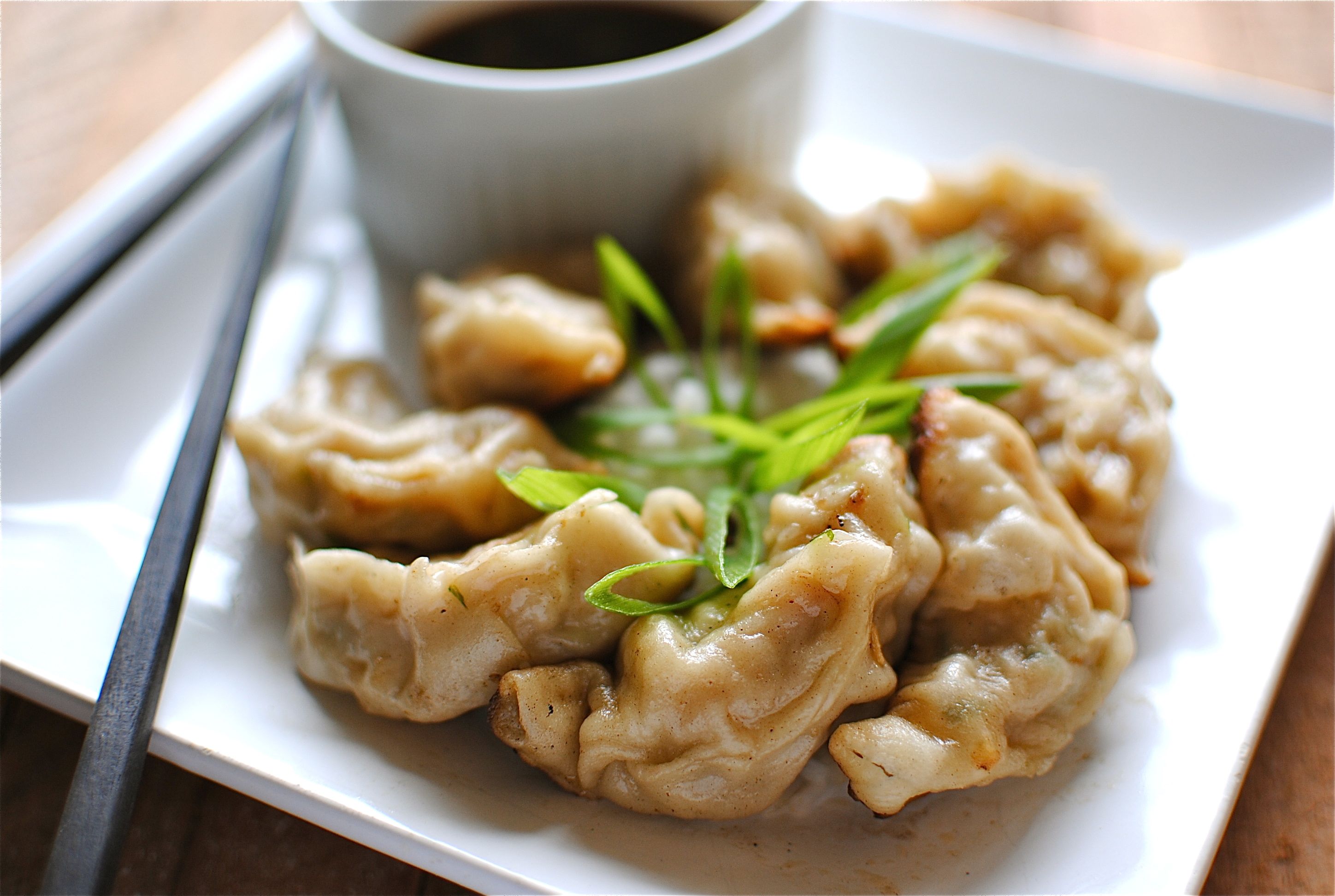 Pork and Shrimp Potstickers Bev Cooks