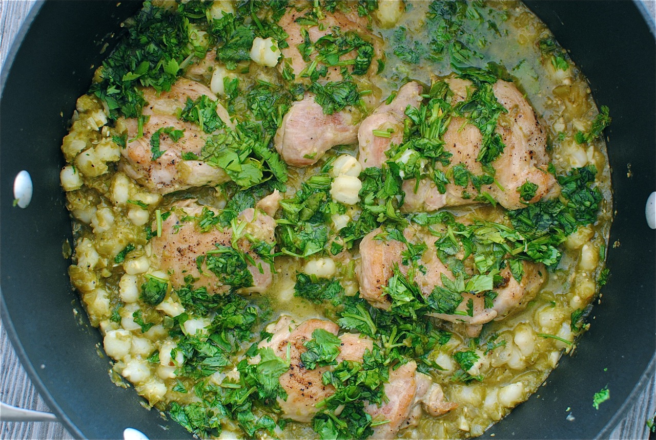 Braised Chicken in a Tomatillo Sauce Bev Cooks