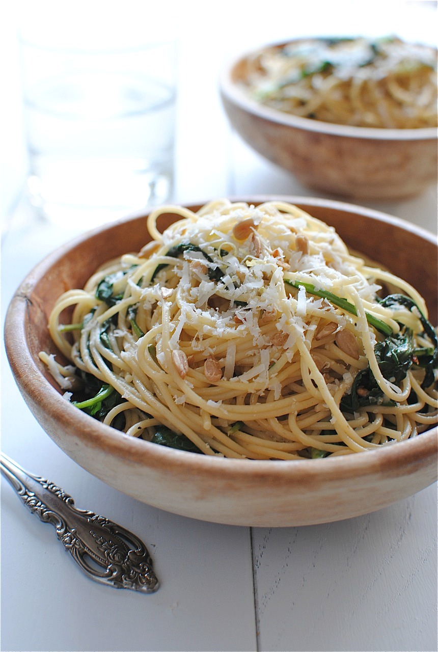 Spaghetti with Kale and Lemon Bev Cooks