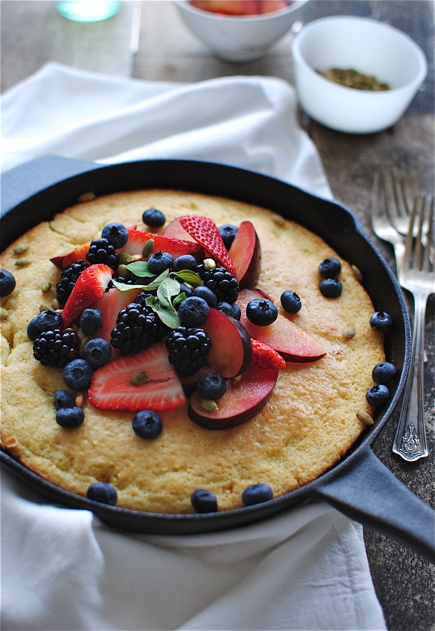 CastIron Breakfast Fruit Cobbler {Tablespoon Tuesdays} Bev Cooks