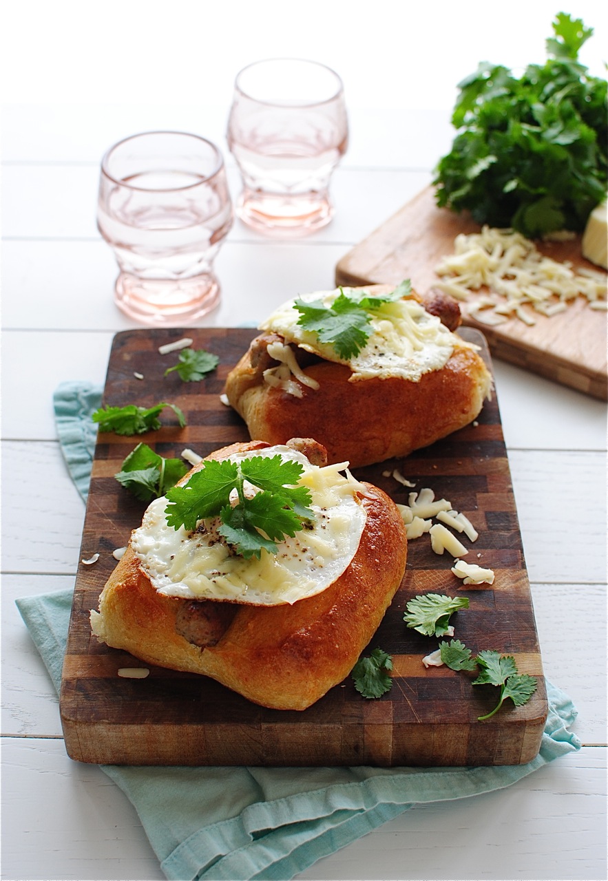 Sausage and Egg Breakfast Dogs {Tablespoon Tuesdays} Bev Cooks