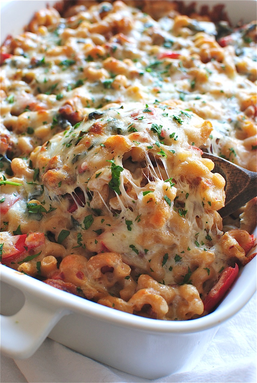 Sausage and Kale Pasta Bake Bev Cooks