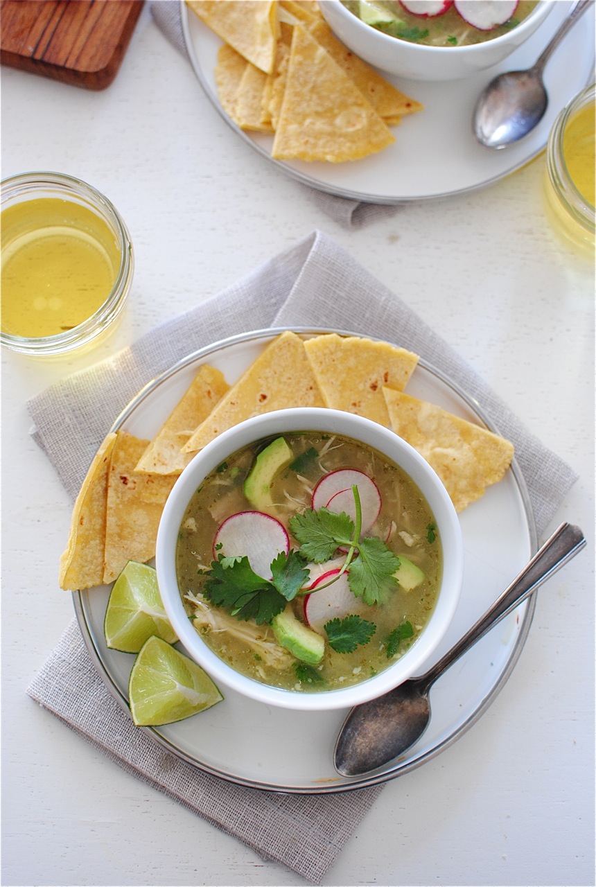 Slow Cooker Salsa Verde Chicken Posole Bev Cooks