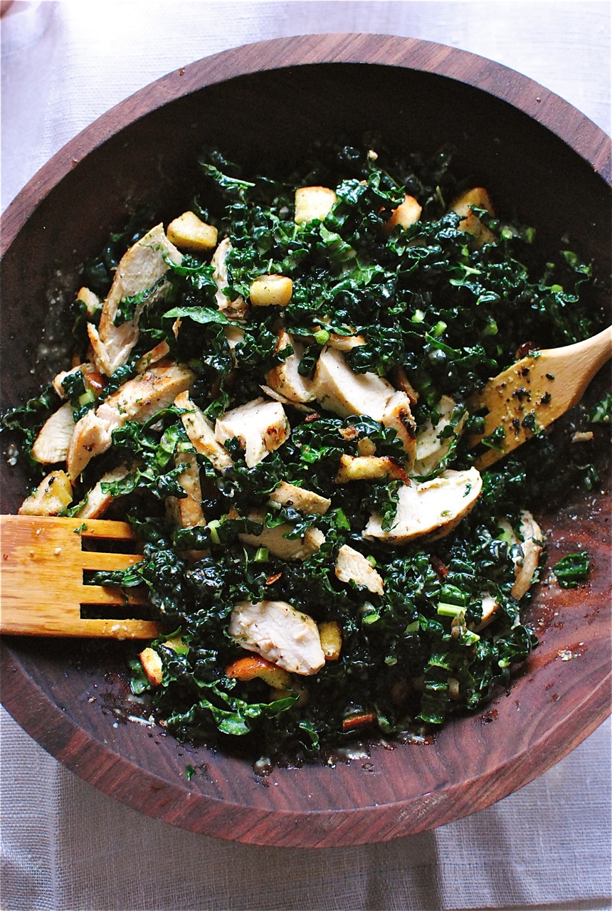 Kale Caesar Salad with Grilled Chicken Bev Cooks