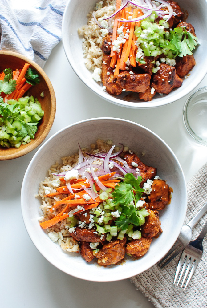 Buffalo Chicken Bowls Bev Cooks