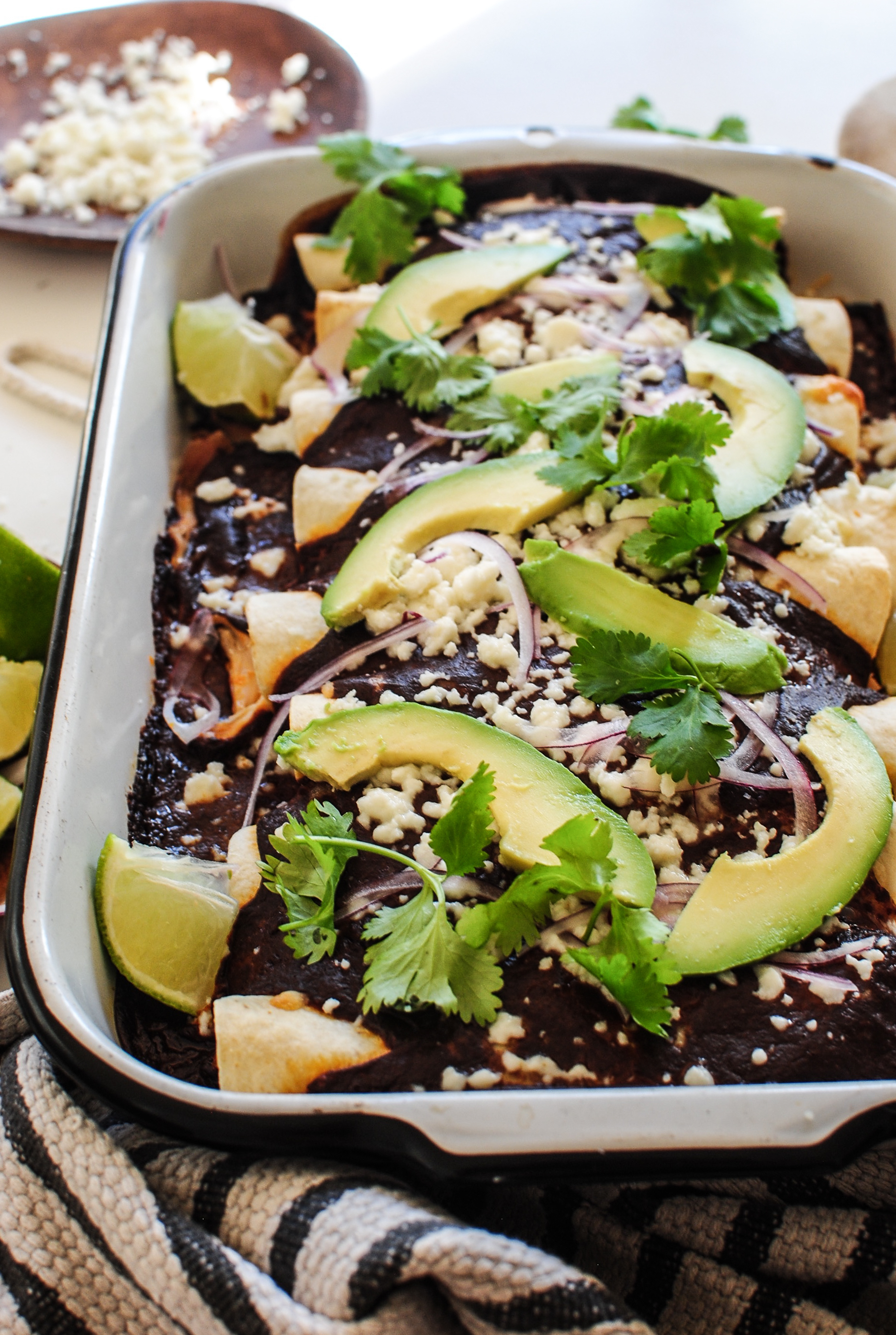 Chicken Enchiladas with a Ridiculously Easy Mole Sauce Bev Cooks