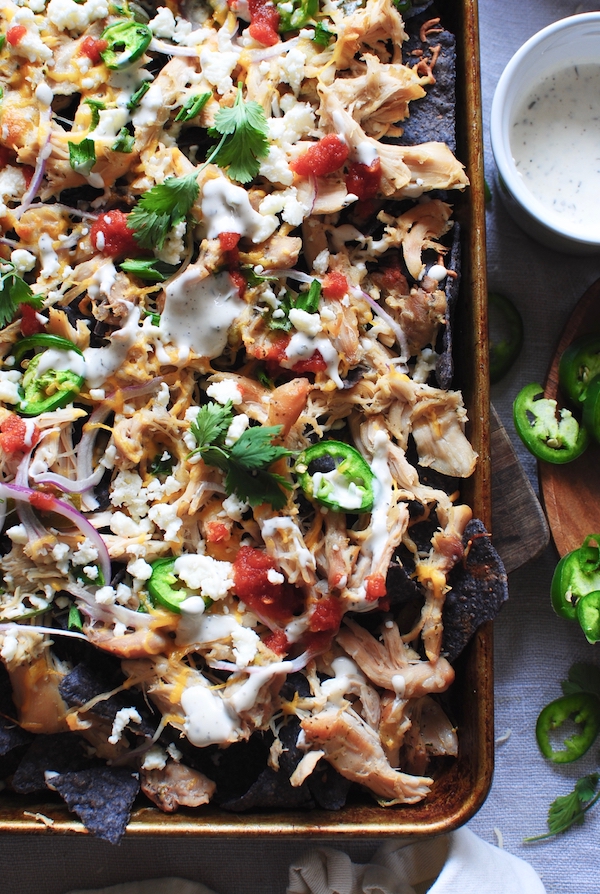 Slow Cooker Ranch Chicken Nachos Bev Cooks