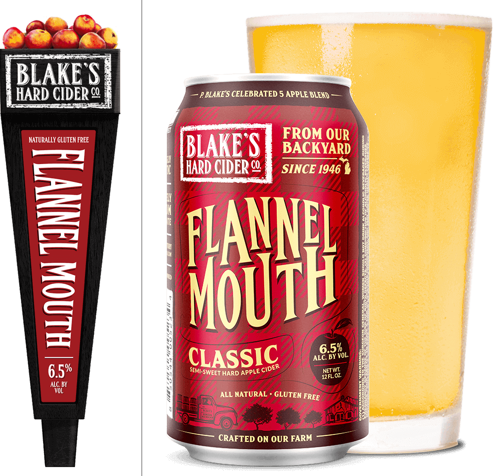 Blake's Flannel Mouth Classic Hard Apple Cider 12 oz cans/6 pack