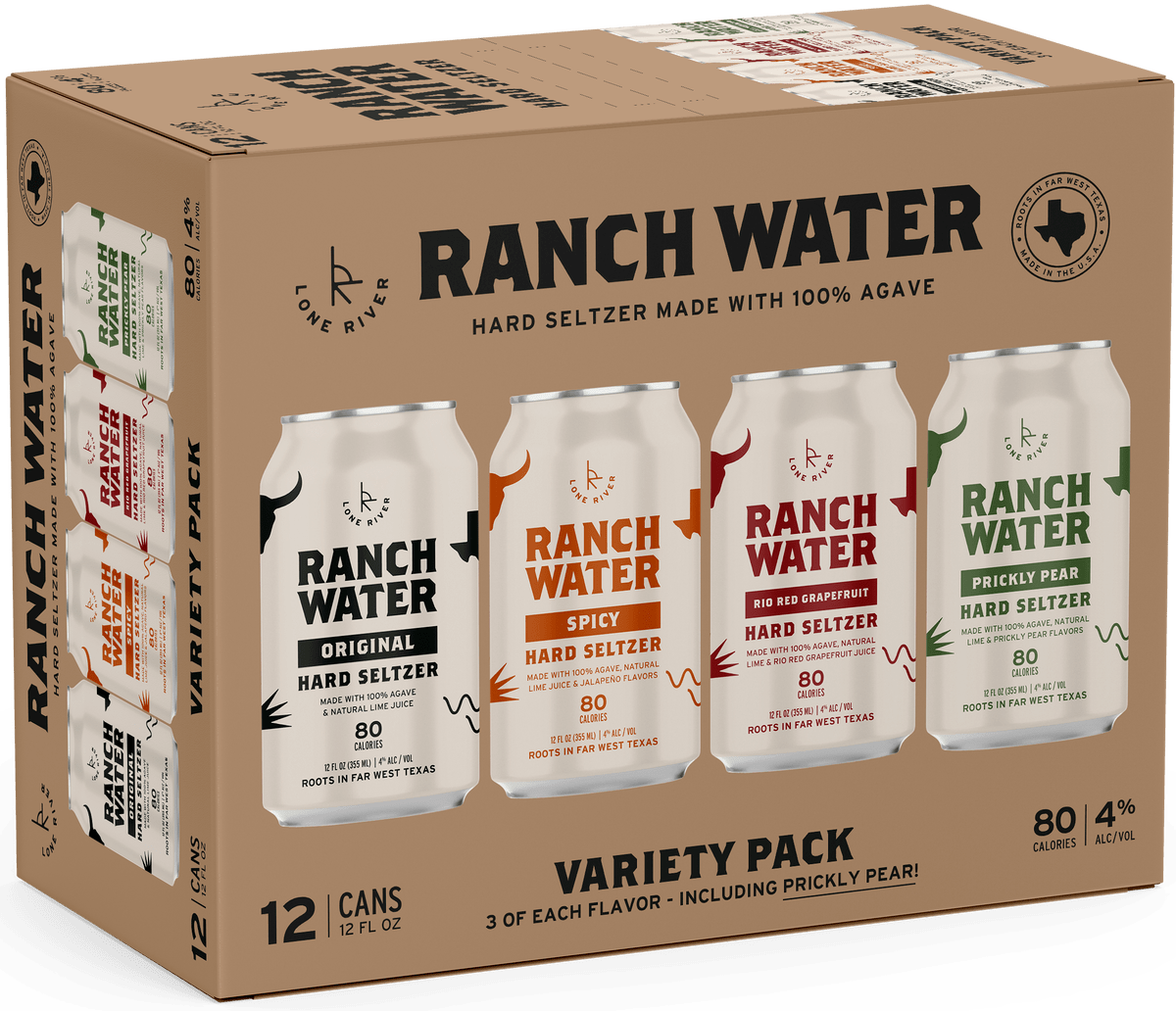 Lone River Ranch Water Hard Seltzer Variety Pack 12 pack/12 oz can