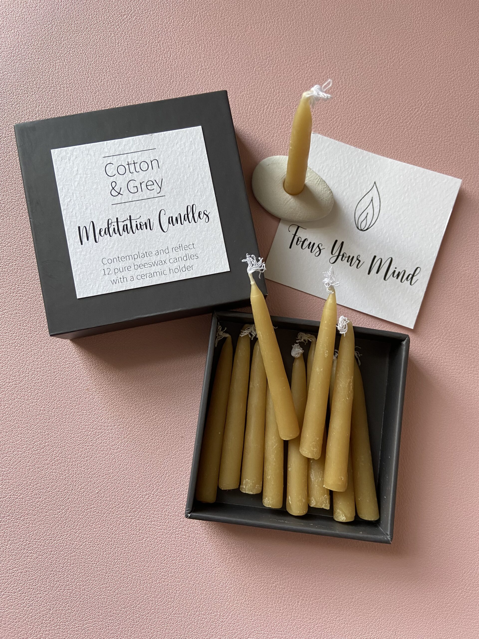 12 beeswax Meditation candles Beverley Minster