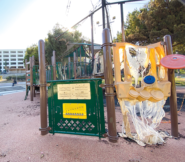 Pan Pacific Park playground damaged in fire Beverly Press & Park