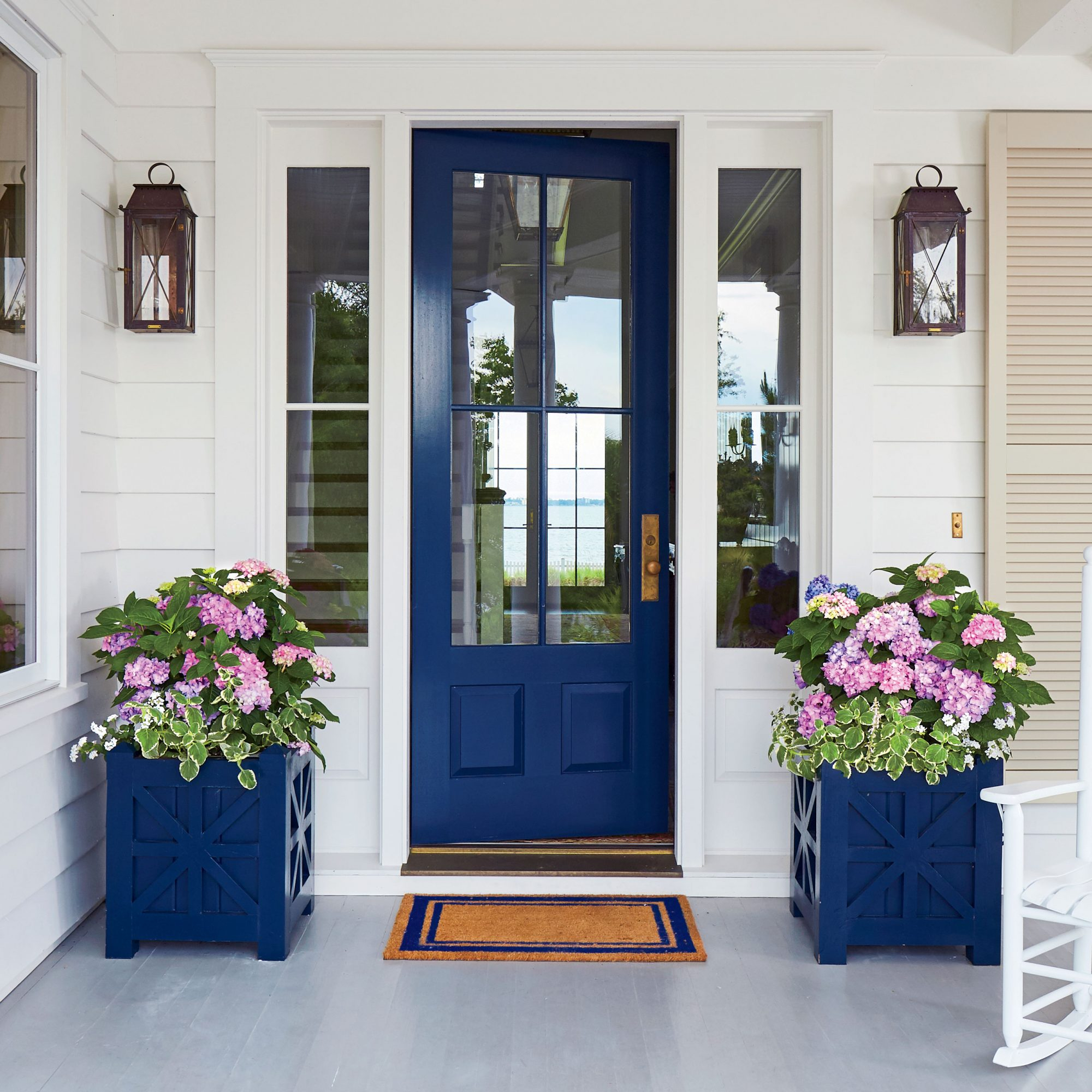 Beautiful Blue Front Doors Bevolo
