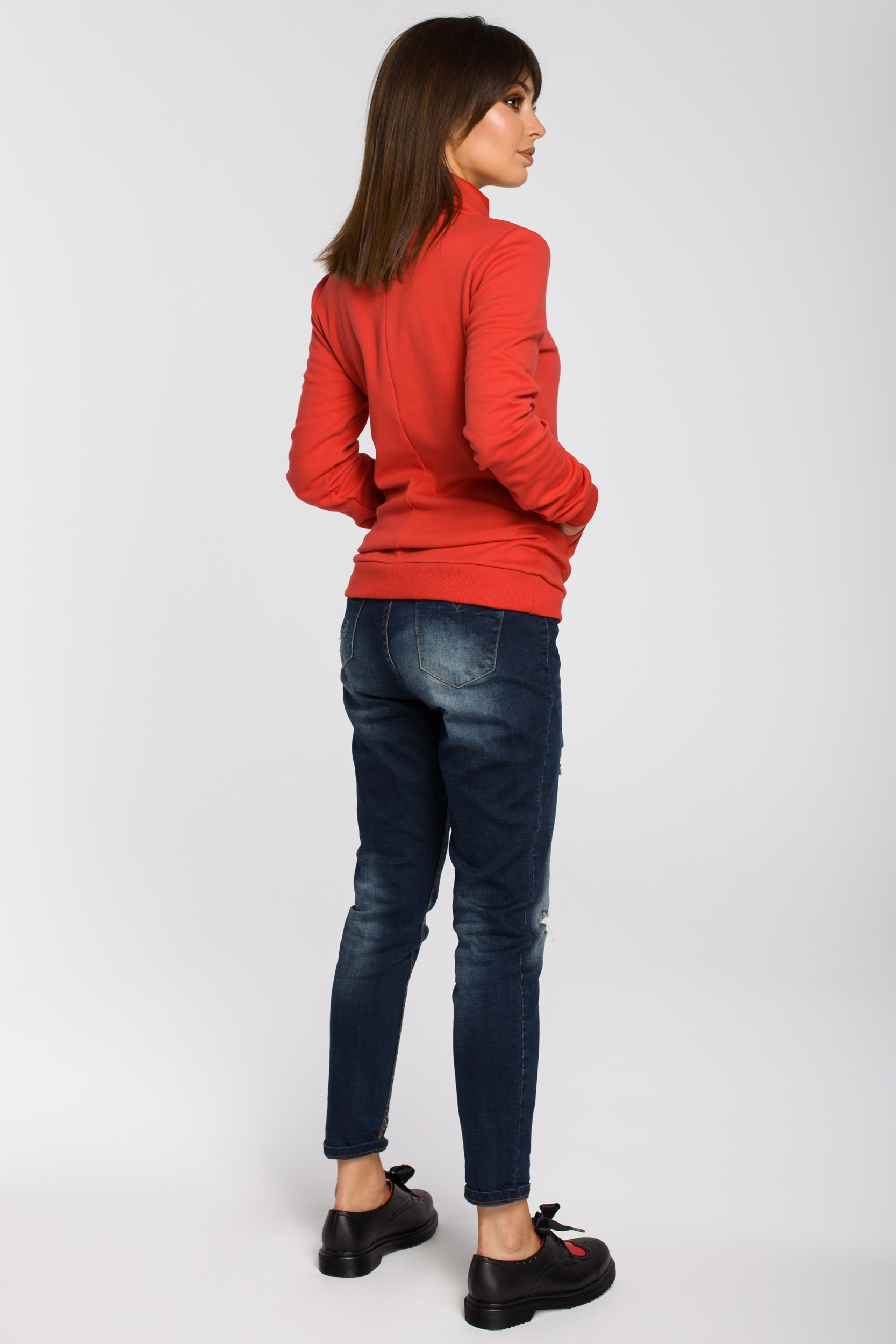 B055 DOUBLE COLLAR SWEATSHIRT BeWear