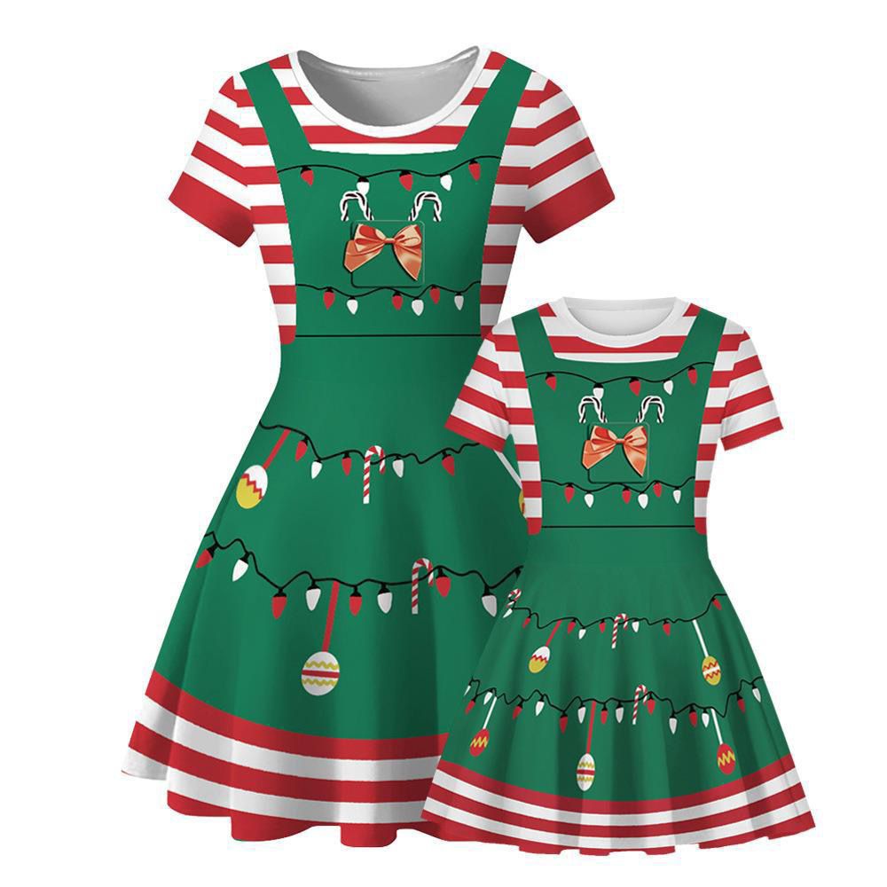 Matching Festive 'Christmas Lights' Dresses Beybie