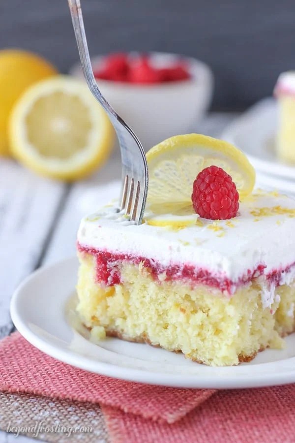 Lemon Raspberry Poke Cake Beyond Frosting