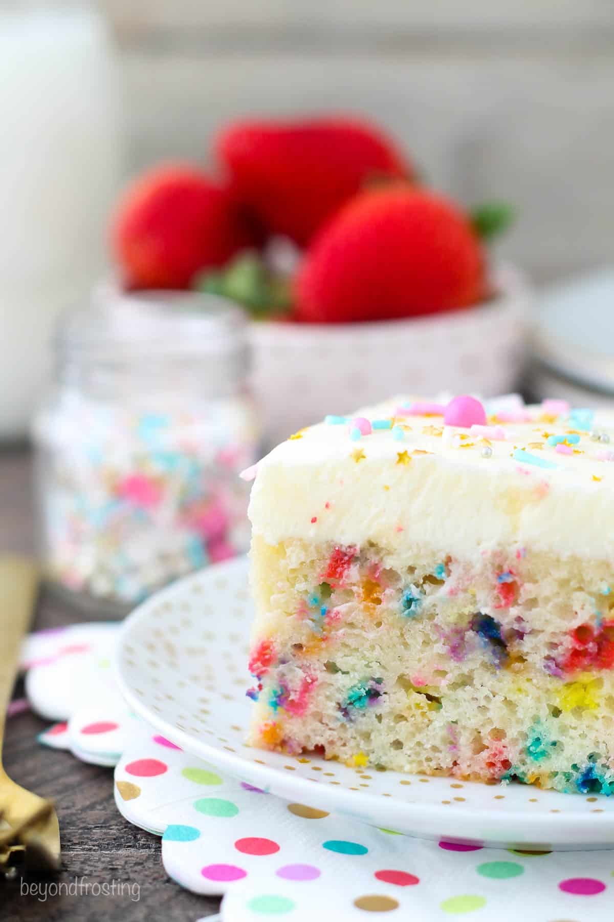 Homemade Funfetti Cake with Homemade Vanilla Buttercream Frosting
