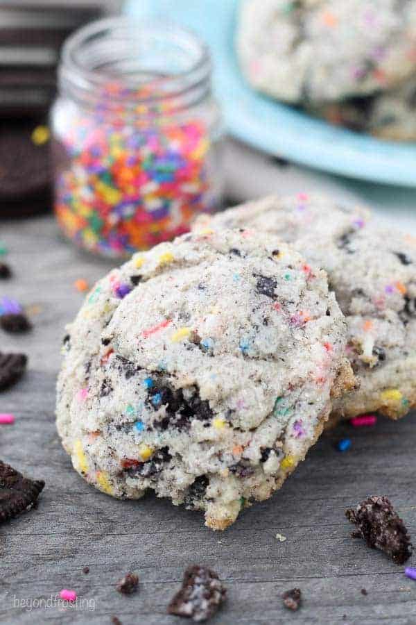 Soft and Chewy Oreo Funfetti Cookies Beyond Frosting