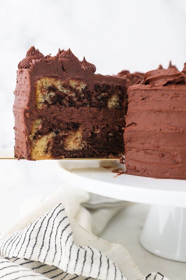 Easy Marble Cake with Chocolate Frosting Beyond Frosting