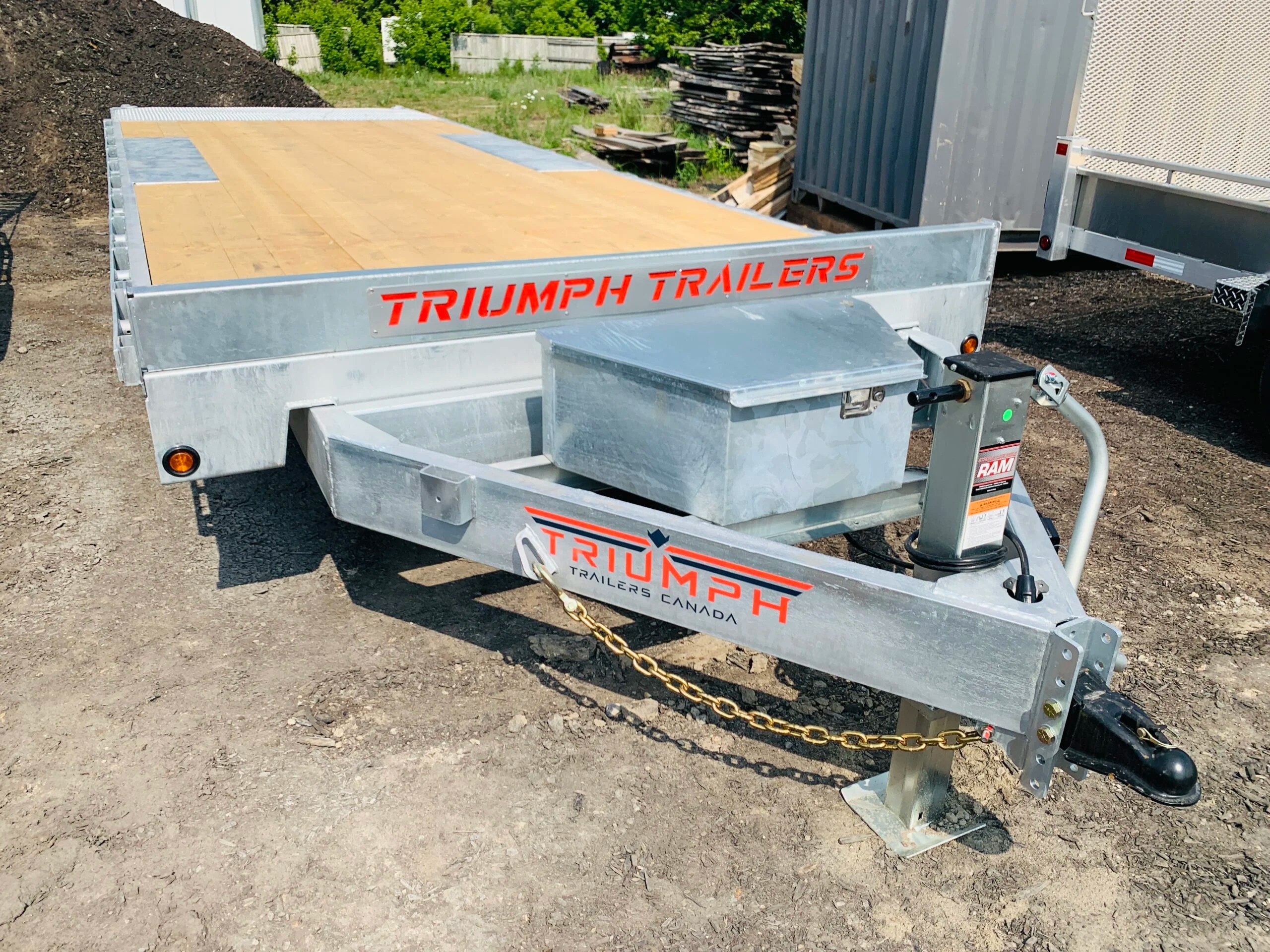 7 Ton 24 Ft Full Deck Tilt Decover Galvanized BEYOND TRAILER SALES