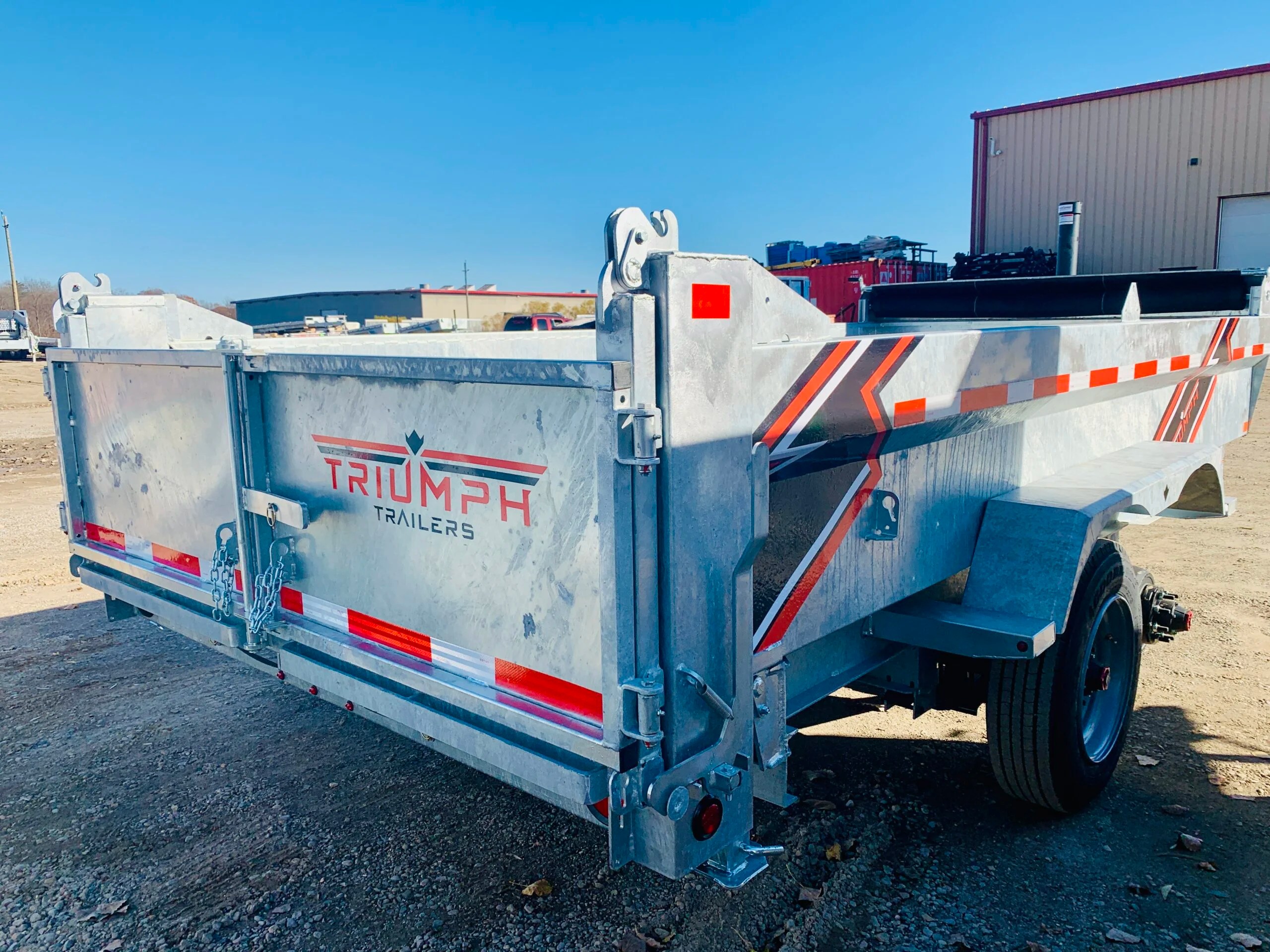7X16 GALVANIZED DUMP TRAILER, HD PREMIUM 10 TON BEYOND TRAILER SALES