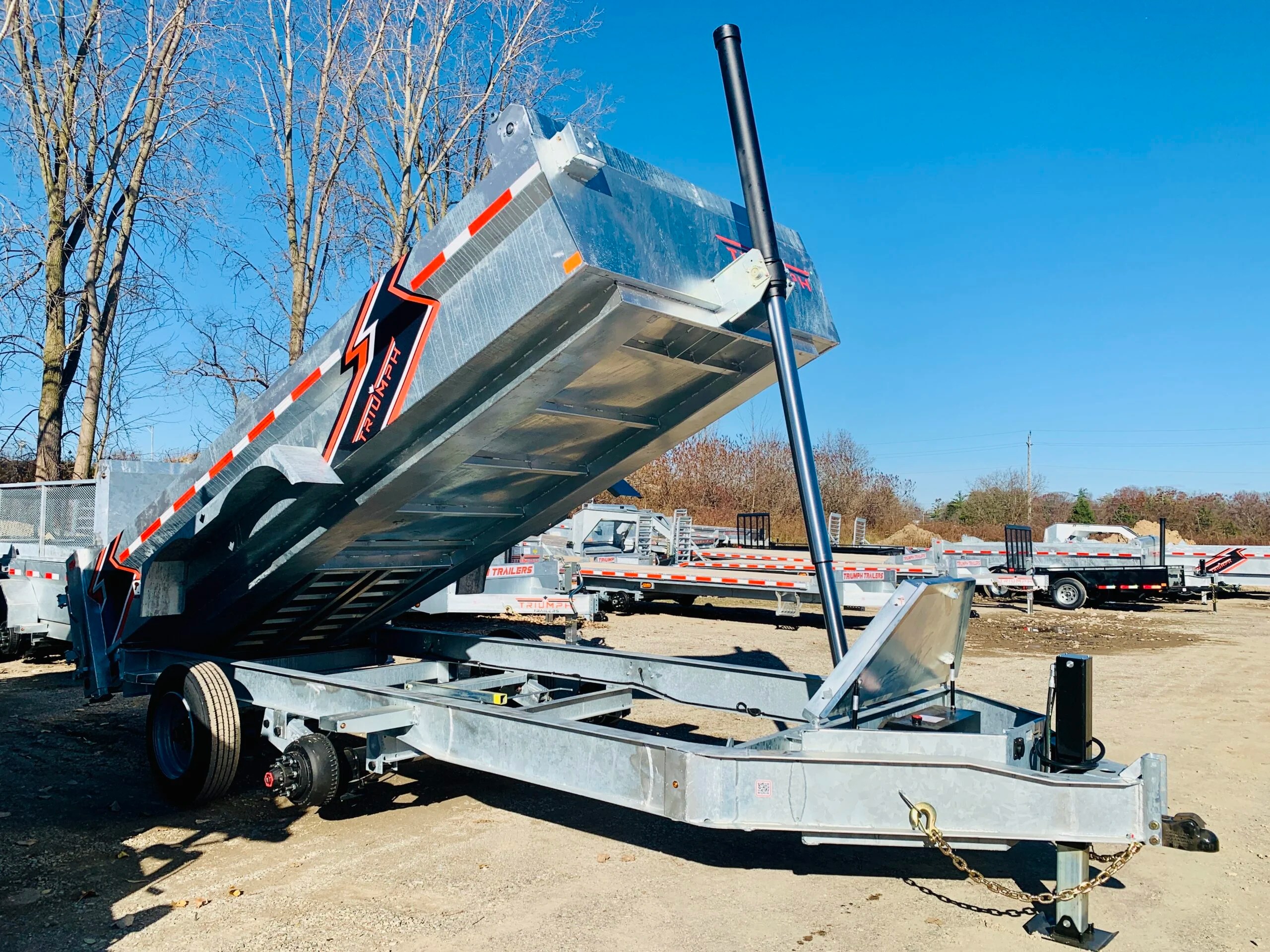 7X16 GALVANIZED DUMP TRAILER, HD PREMIUM 10 TON BEYOND TRAILER SALES